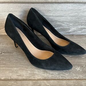 Women’s suede heels.